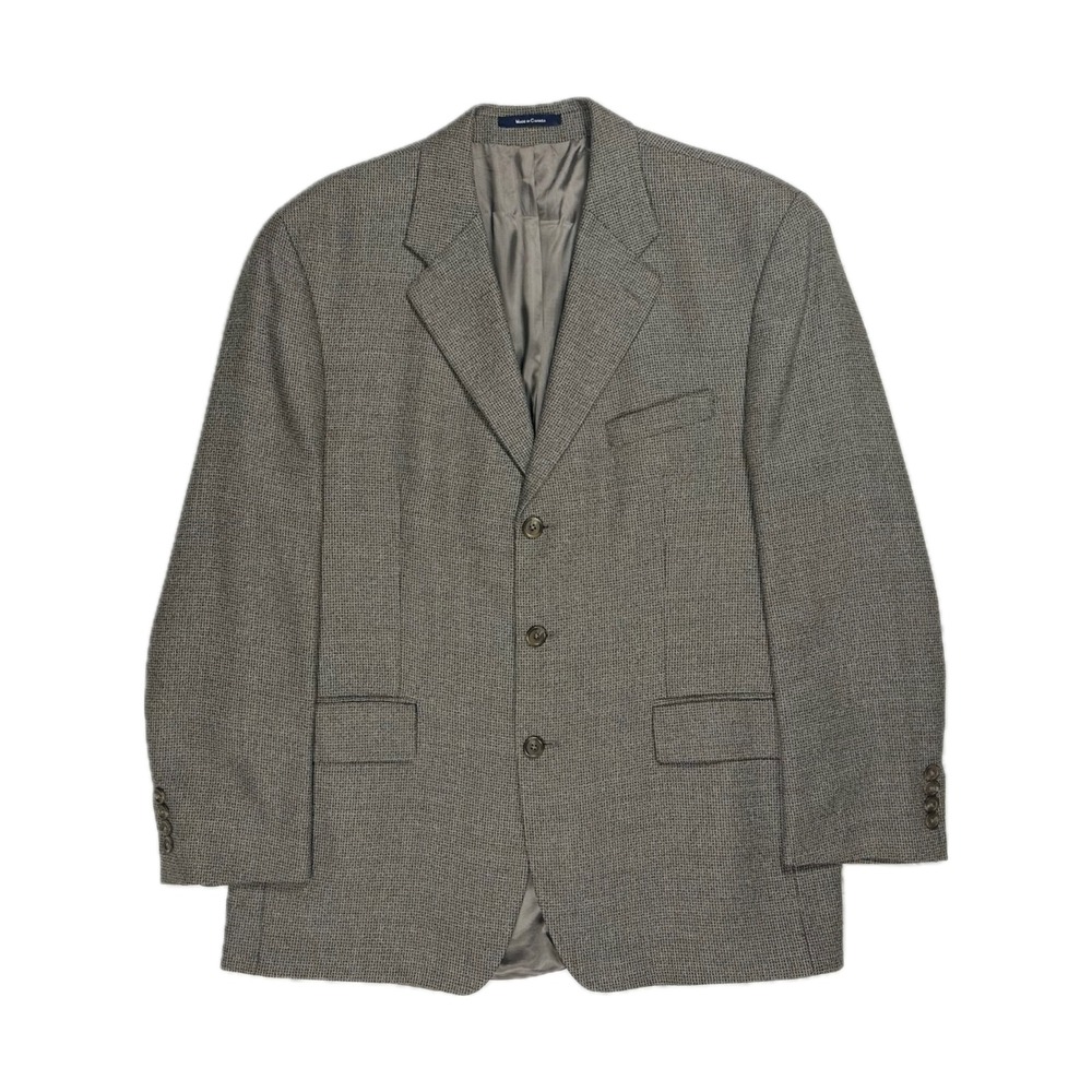 Vtg 1998 Chaps Ralph Lauren Union Made wool microcheck blazer sport coat men 44R